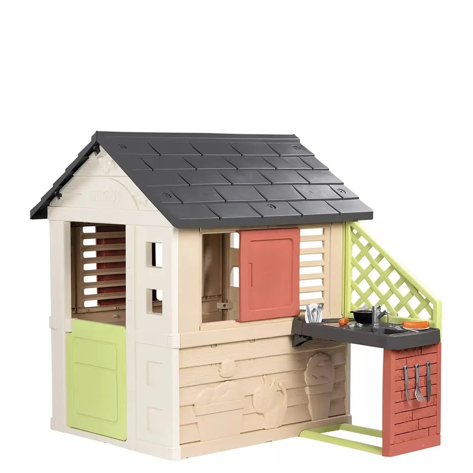 BOXED SMOBY LIFE NATURE PLAYHOUSE + KITCHEN RRP £154.99