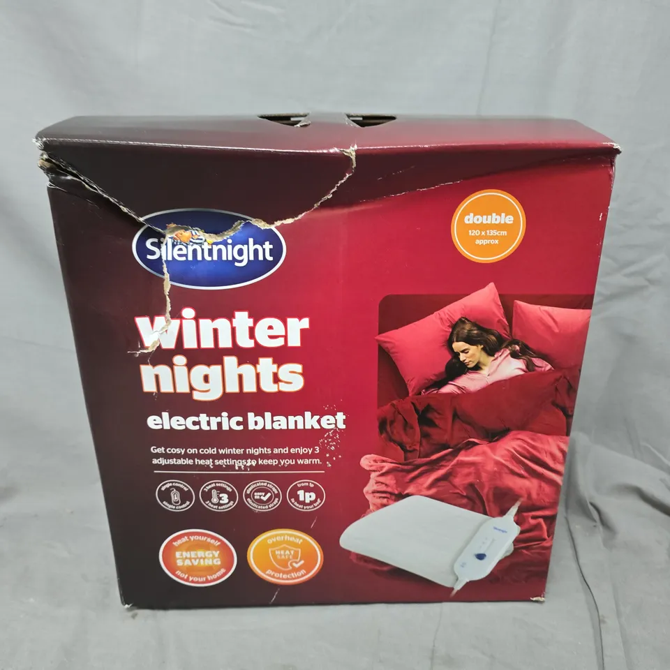 SILENTNIGHT WINTER NIGHTS ELECTRIC BLANKET - DOUBLE