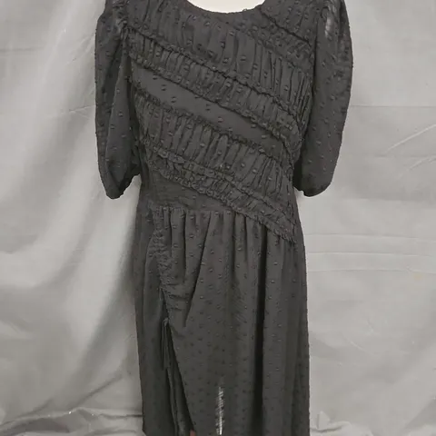 ALLSAINTS SERENE DRESS IN BLACK SIZE 14