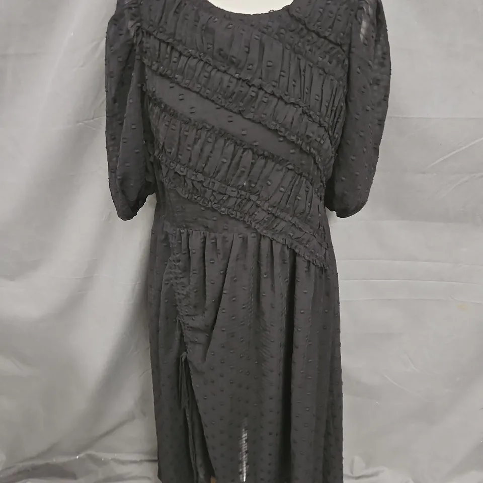 ALLSAINTS SERENE DRESS IN BLACK SIZE 14