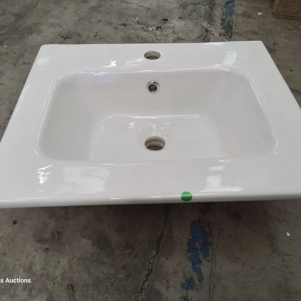 BOXED CANELLI CERAMIC SINGKE TAP VANITY BASIN WHITE 500 × 400mm