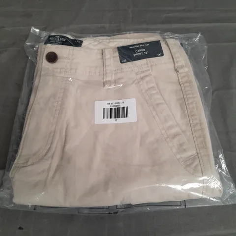 SEALED HOLLISTER CARGO SHORT 10 IN TAN - W33