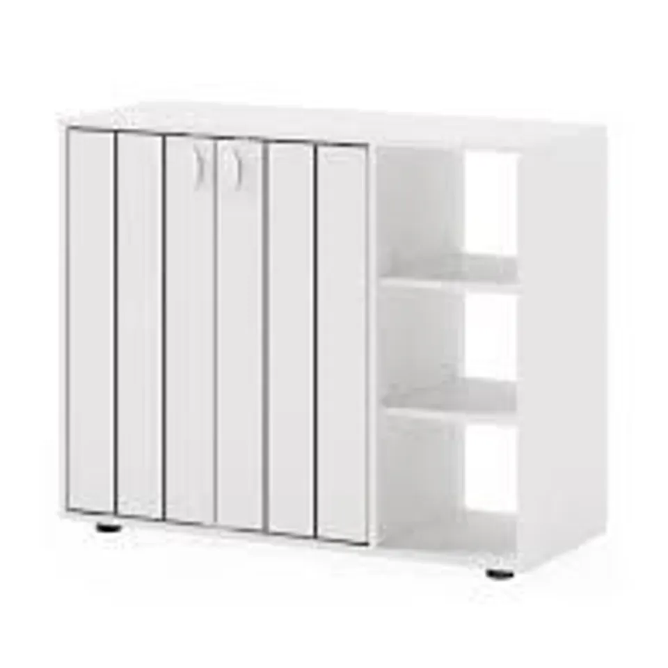 BOXED SHOE CABINET - WHITE