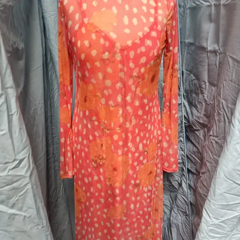 NEVER FULLY DRESSED CORAL POPPY ARIA DRESS – UK 12 (EU 40 / US 8)