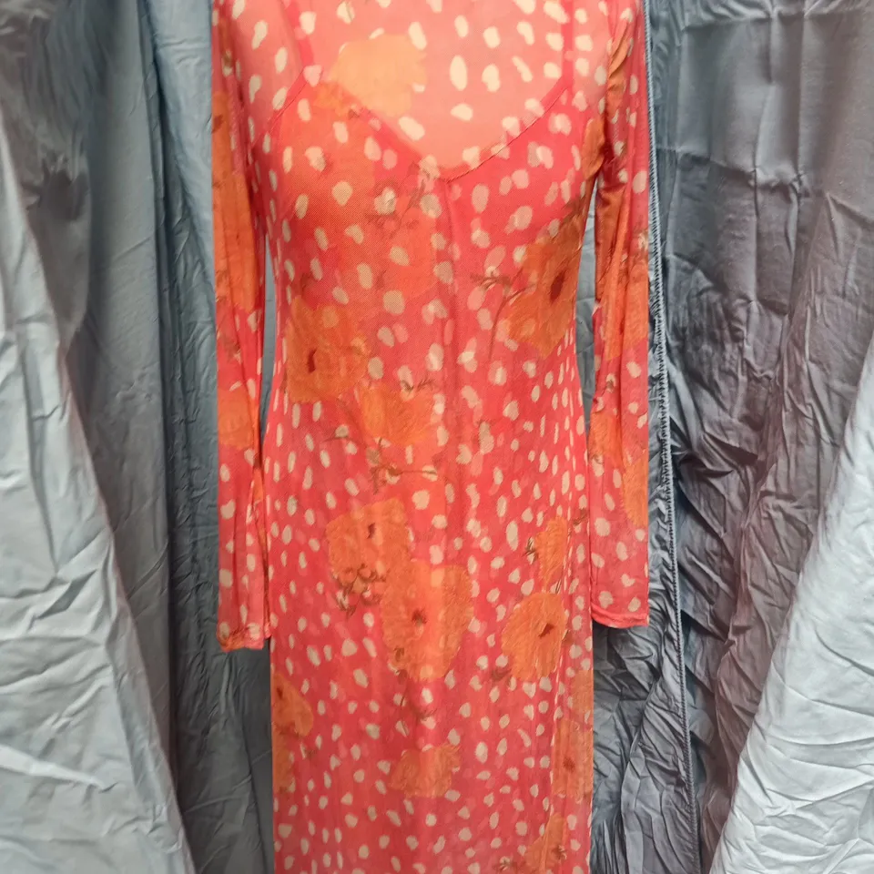 NEVER FULLY DRESSED CORAL POPPY ARIA DRESS – UK 12 (EU 40 / US 8)