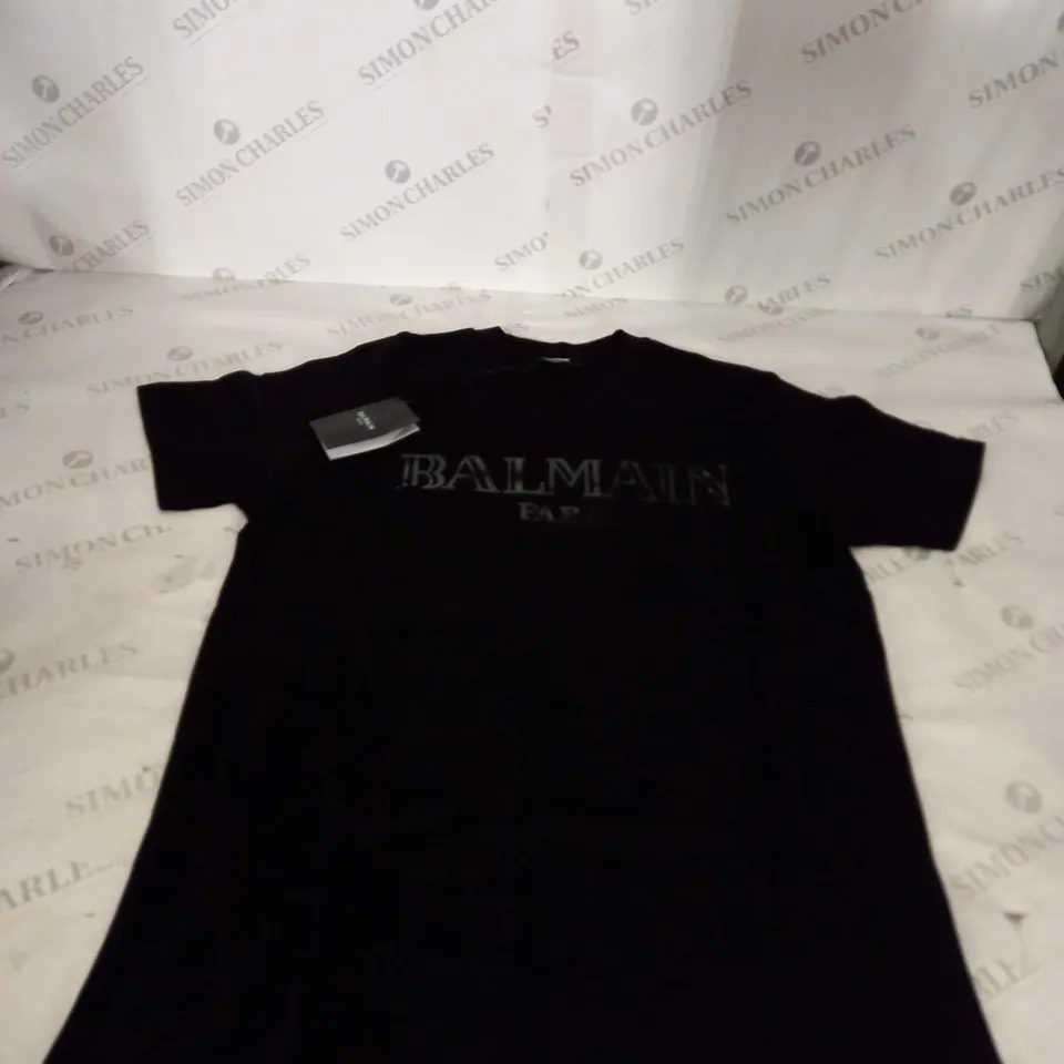 BALMAIN BLACK T-SHIRT SIZE L