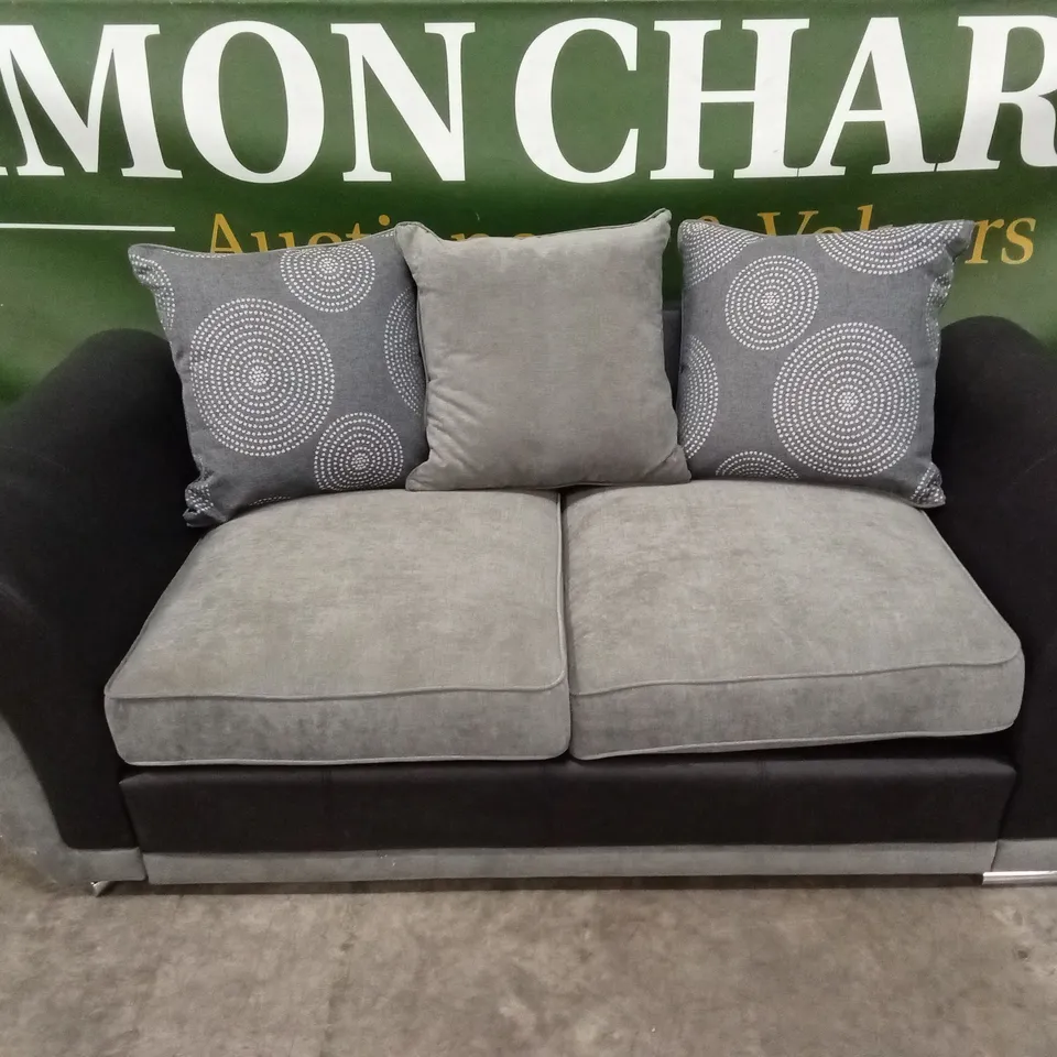 DANUBE FABRIC/FAUX LEATHER SOFA BED RRP £699