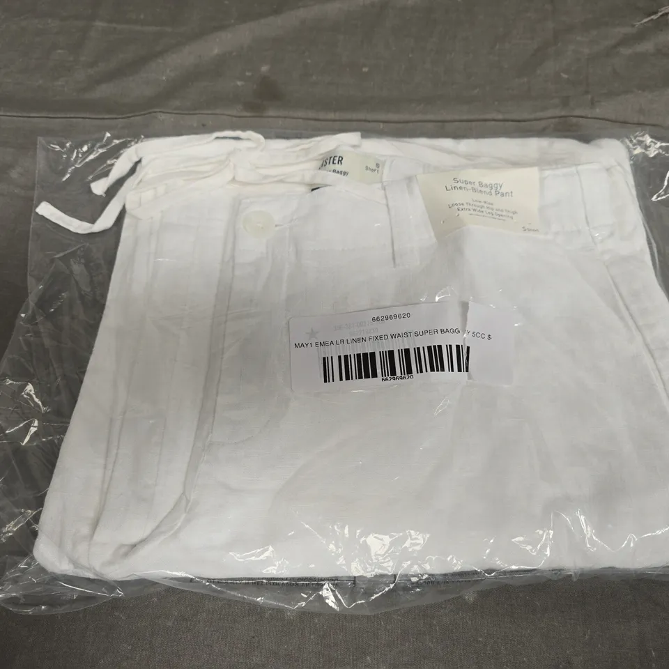 HOLISTER SUPER BAGGY LINEN BLEND PANT SIZE S