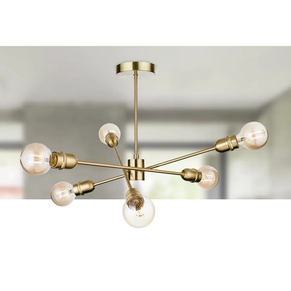 KAYLIE 6-LIGHT SEMI FLUSH MOUNT 