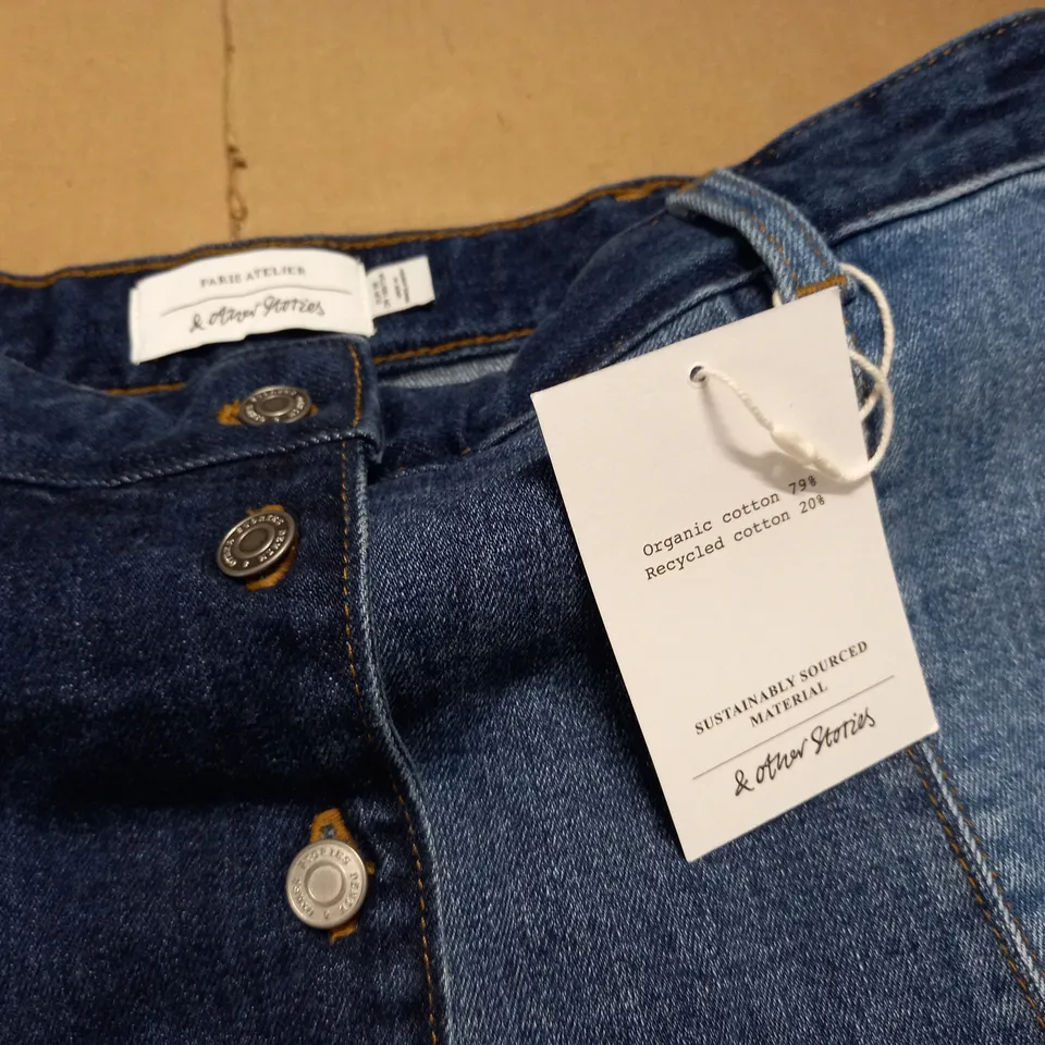 & OTHER STORIES BUTTON FRONT DENIM SKIRT - EUR 38
