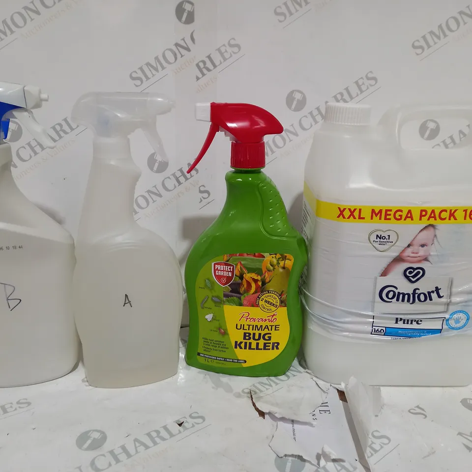 4 X ASSORTED HOUSEHOLD ITEMS TO INCLUDE COMFORT PURE XXL, PRORANTO BUG KILLER ETC - COLLECTION ONLY