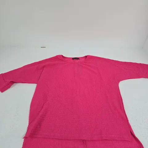 SUGAR CRISP LADIES TEXTURE DOLMAN TOP β PINK, SIZE S