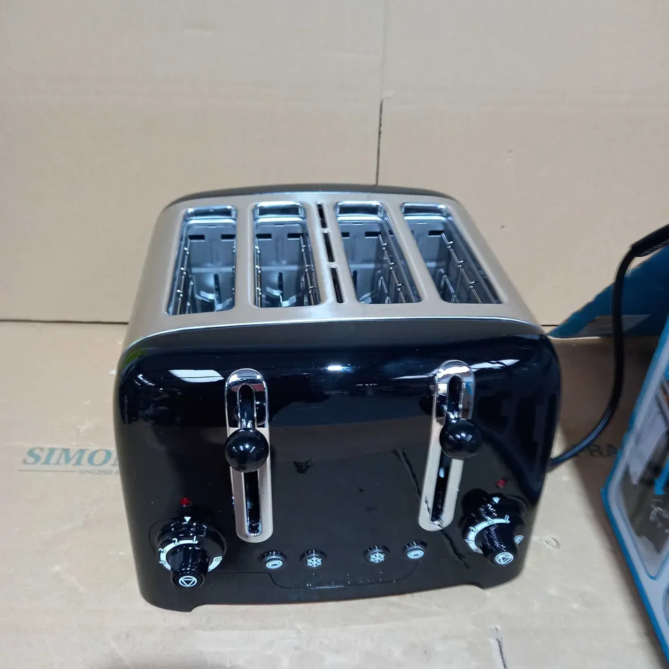 DUALIT 46205 4 SLOT LITE TOASTER IN BLACK FINISH