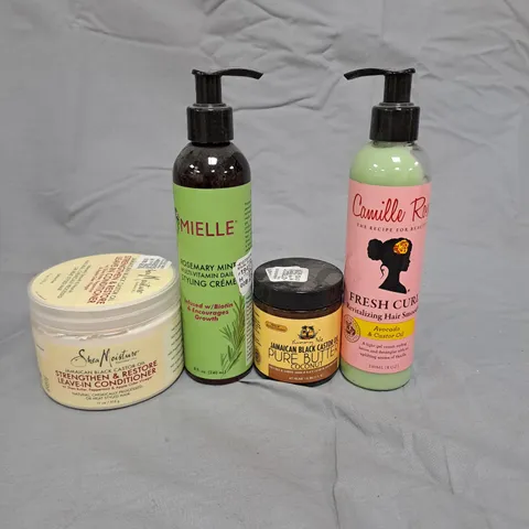BOX OF APPROXIMATELY 15 ASSORTED HAIR CARE PRODUCTS TO INCLUDE MIELLE STYLING CREAM, CAMILLE ROSE HAIR SMOOTHER AND JAMAICAN BLACK CASTOR OIL