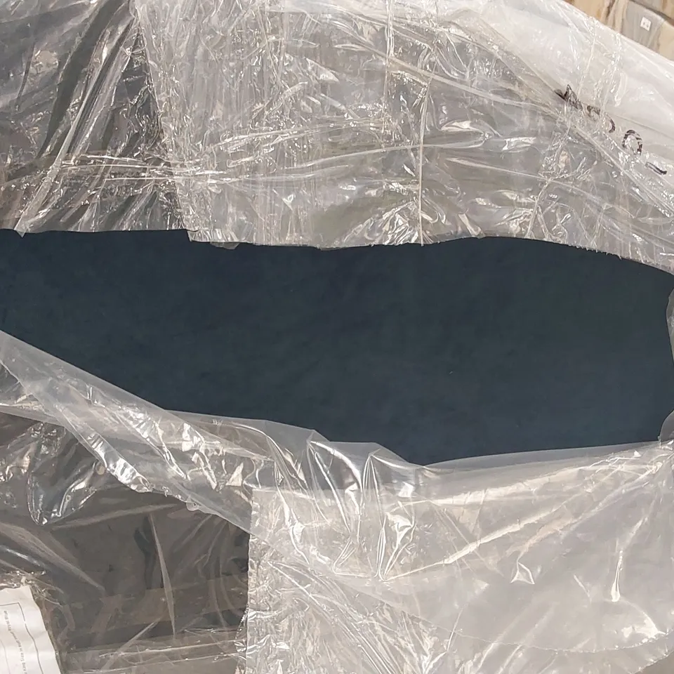 BAGGED DESIGNER WILLOW AND HALL THE RAMSBURY 180cm SUPERKING SIZE VELVET HEADBOARD - ROYAL BLUE