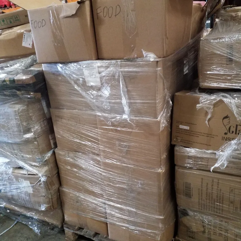 PALLET CONTAINING ASSORTED FOOD PRODUCTS