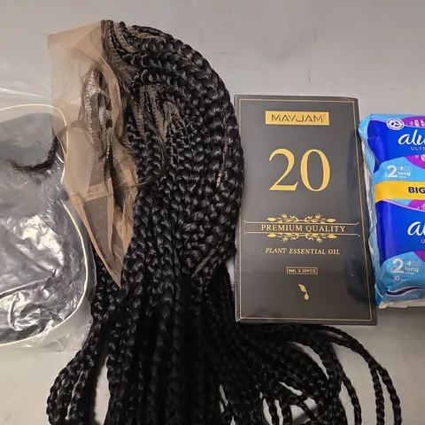 APPROXIMATELY 6 ASSORTED HEALTH & BEAUTY ITEMS TO INCLUDE - ALWAYS ULTRA DAY PADS , MAYJAM 20 PLANT ESSENTAIL OILS ETC