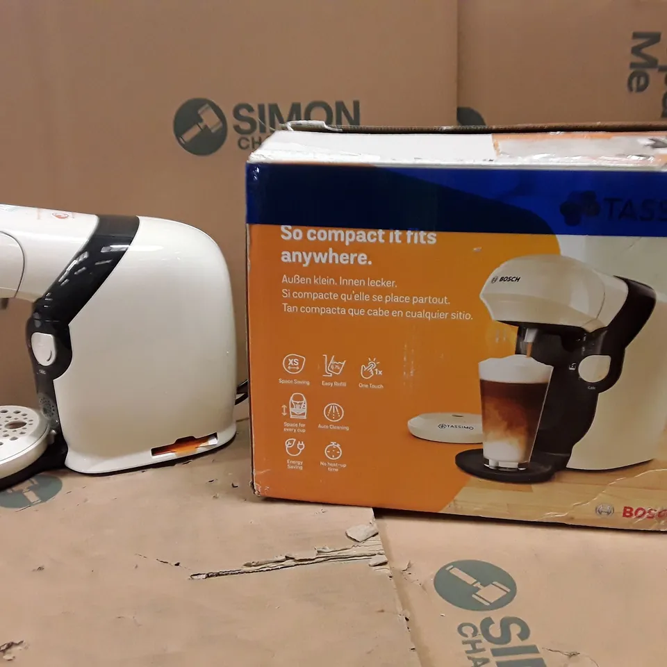 BOXED TASSIMO BY BOSCH STYLE POD COFFEE MACHINE - CREAM TAS117EGB