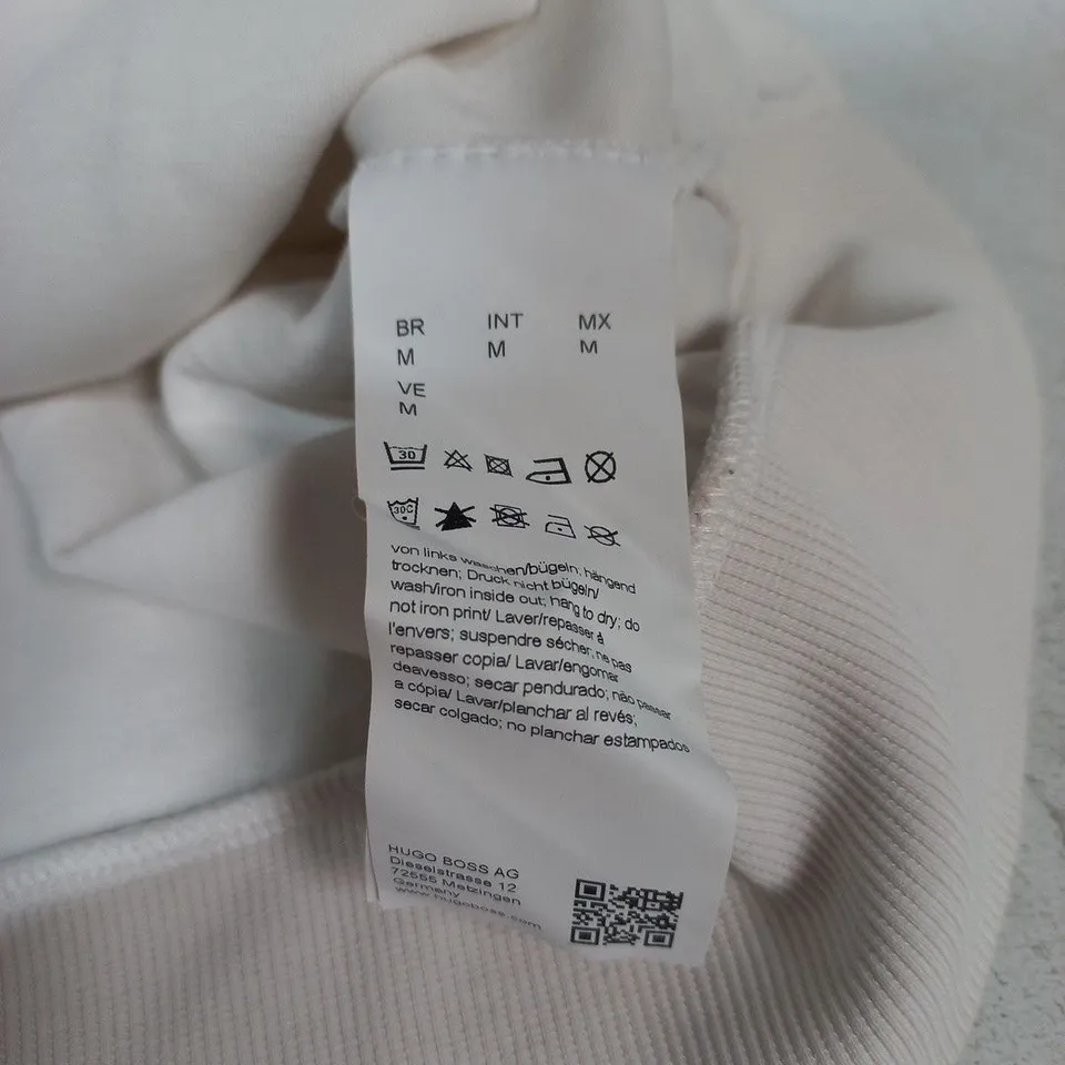 HUGO BOSS CREW JUMPER IN OFF WHITE - M