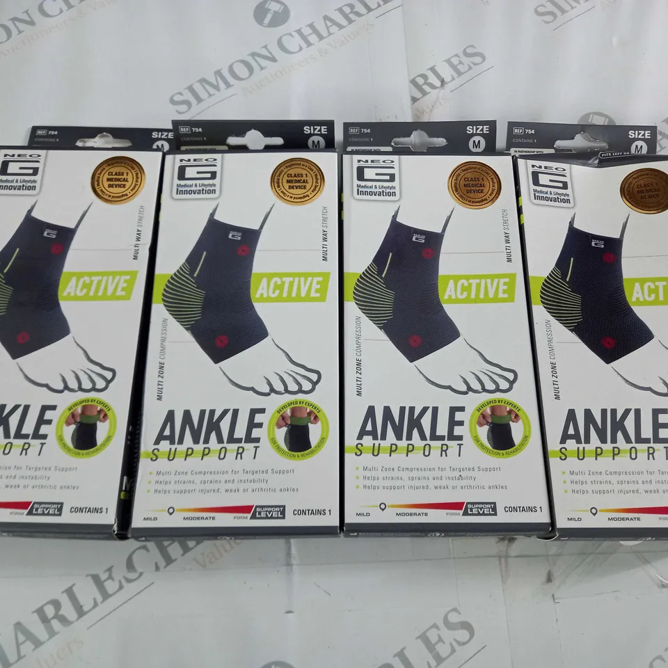 LOT OF 4 NEO G ANKLE SUPPORTS