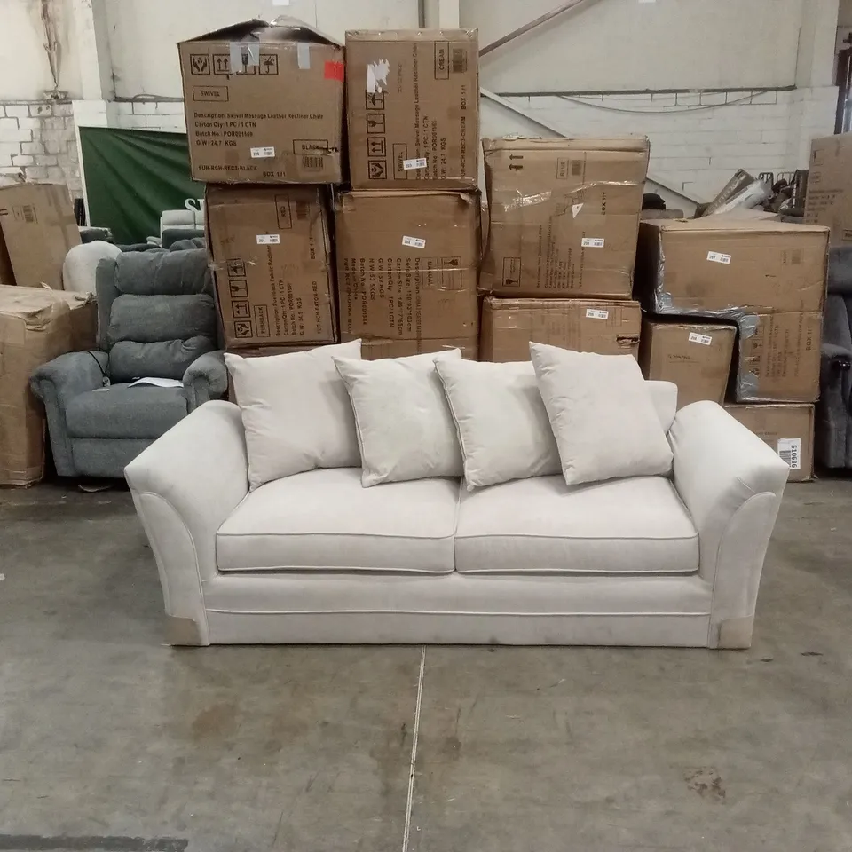 DURY CHUNKY WEAVE 3 SEATER SCATTERBACK SOFA - NATURAL RRP £599