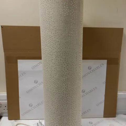 JOHN LEWIS ALICE FLOOR LAMP - WOOD EFFECT BASE WITH CREAM SHADE