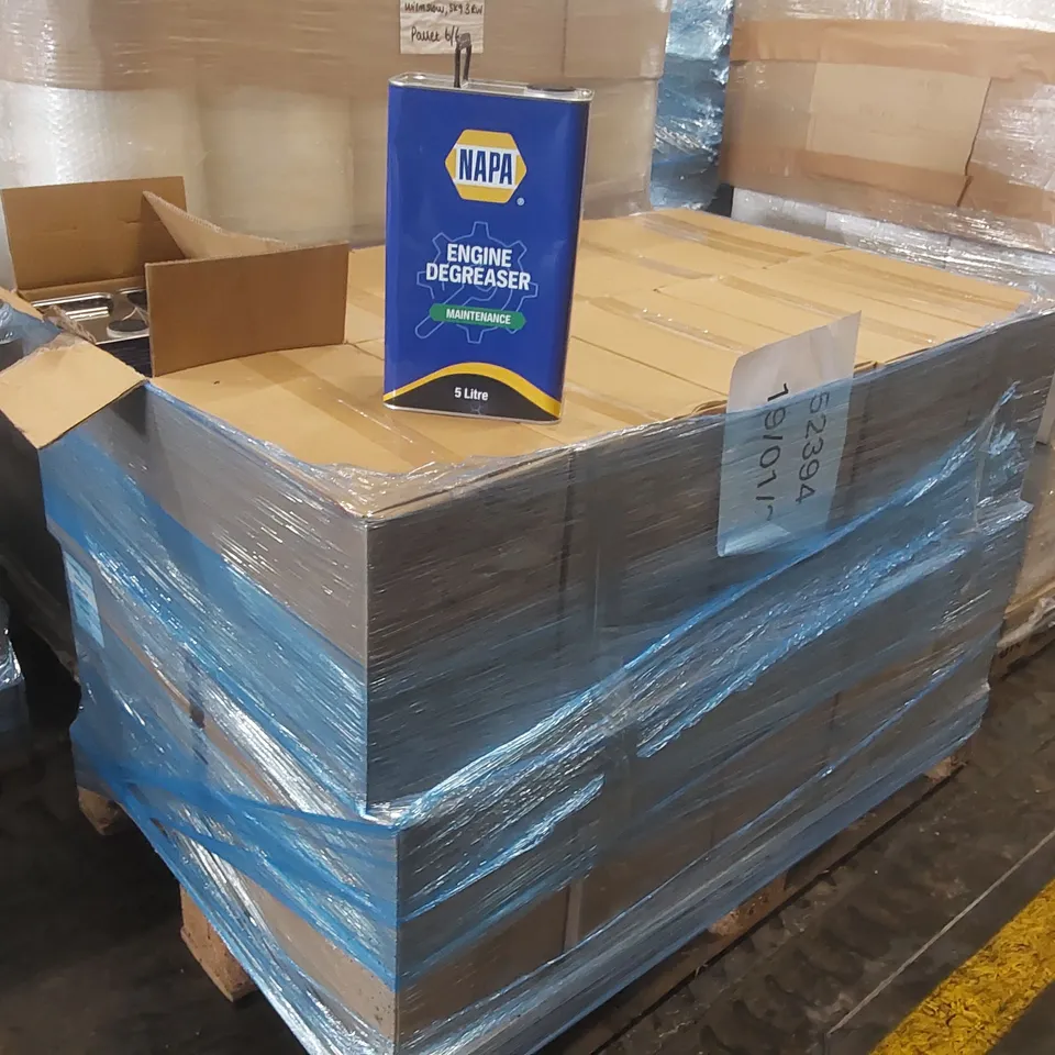 PALLET CONTAINING APPROXIMATELY 70x 5L NAPA ENGINE DEGREASER
