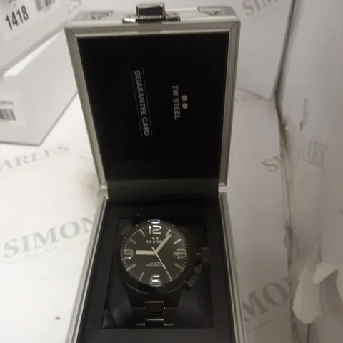 BLACK TW STEEL WATCH