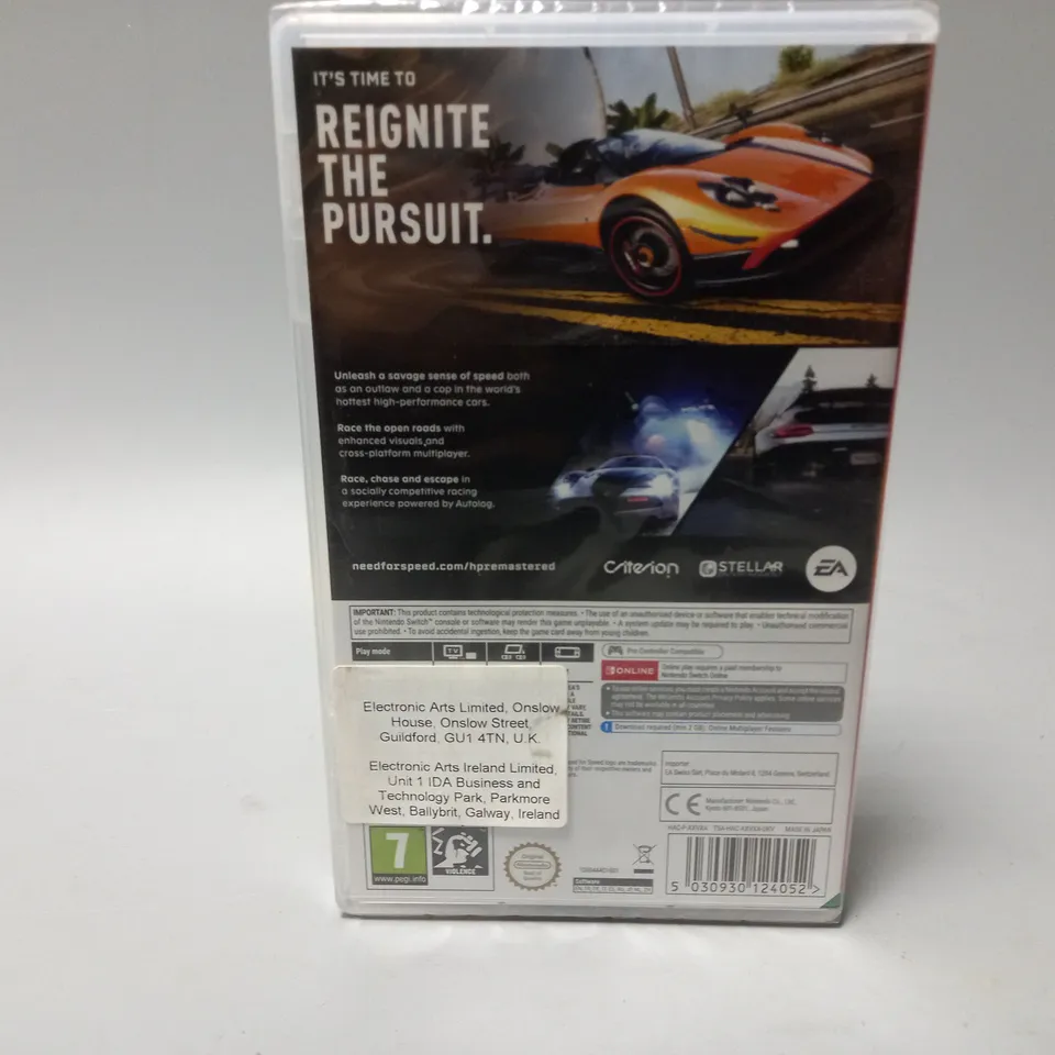 BOXED AND SEALED NEED FOR SPEED HOT PURSUIT (NINTENDO SWITCH)