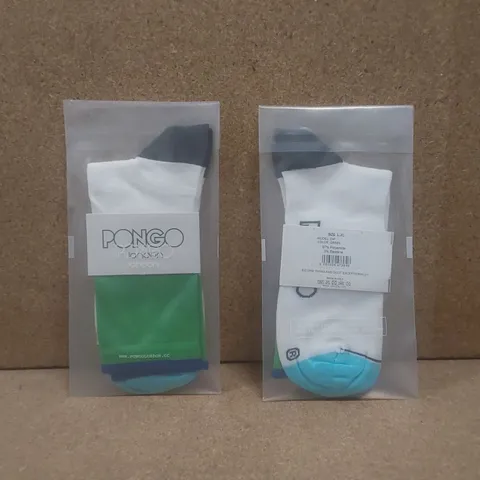 BOX TO CONTAIN A LARGE QUANTITY OF BRAND NEW PAIRS OF PONGO LONDON CYCLING SOCKS // SIZE: L-XL // 1 PAIR PER PACK