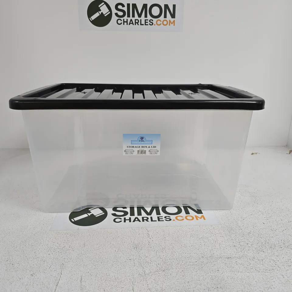 TML CLEAR STORAGE BOX WITH BLACK LID