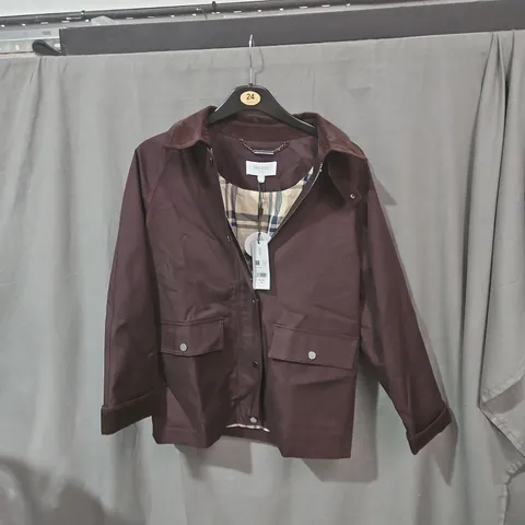 HOBBS LONDON WOMEN'S JACKET UK 12 – BROWN