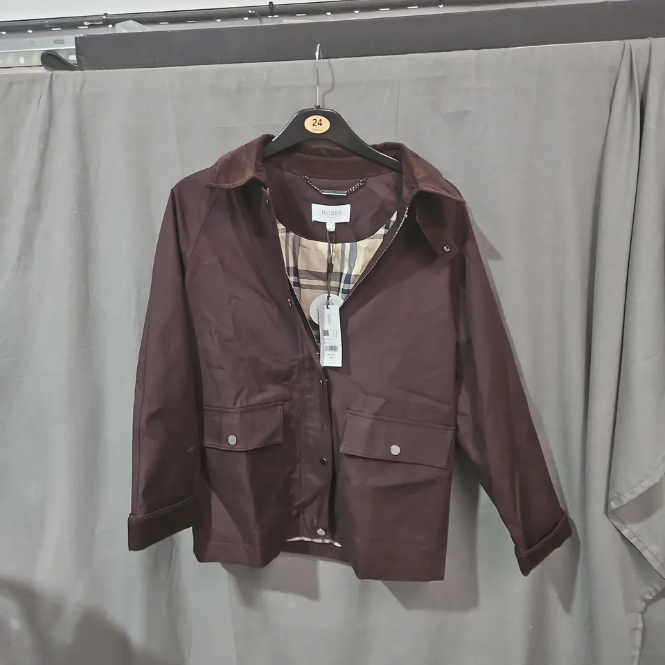 HOBBS LONDON WOMEN'S JACKET UK 12 – BROWN