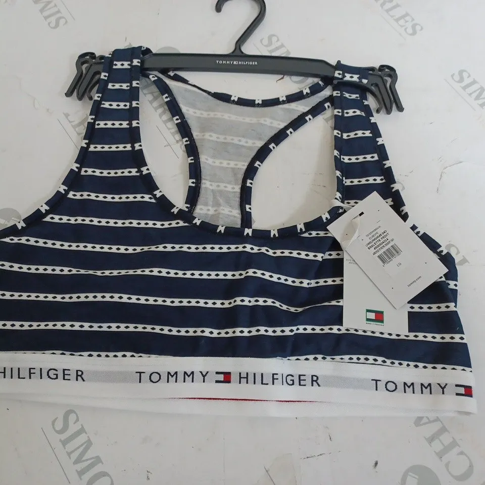 TOMMY HILFIGER ARGYLE PRINT BRALETTE - LG