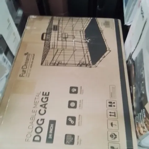 BOXED FURDREAMS 24INCH FOLDABLE DOG CAGE