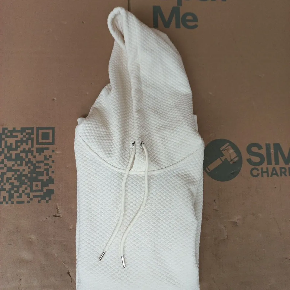 PORTER & ASH LONG SLEEVE PULL-OVER HOODY IN CREAM SIZE SMALL