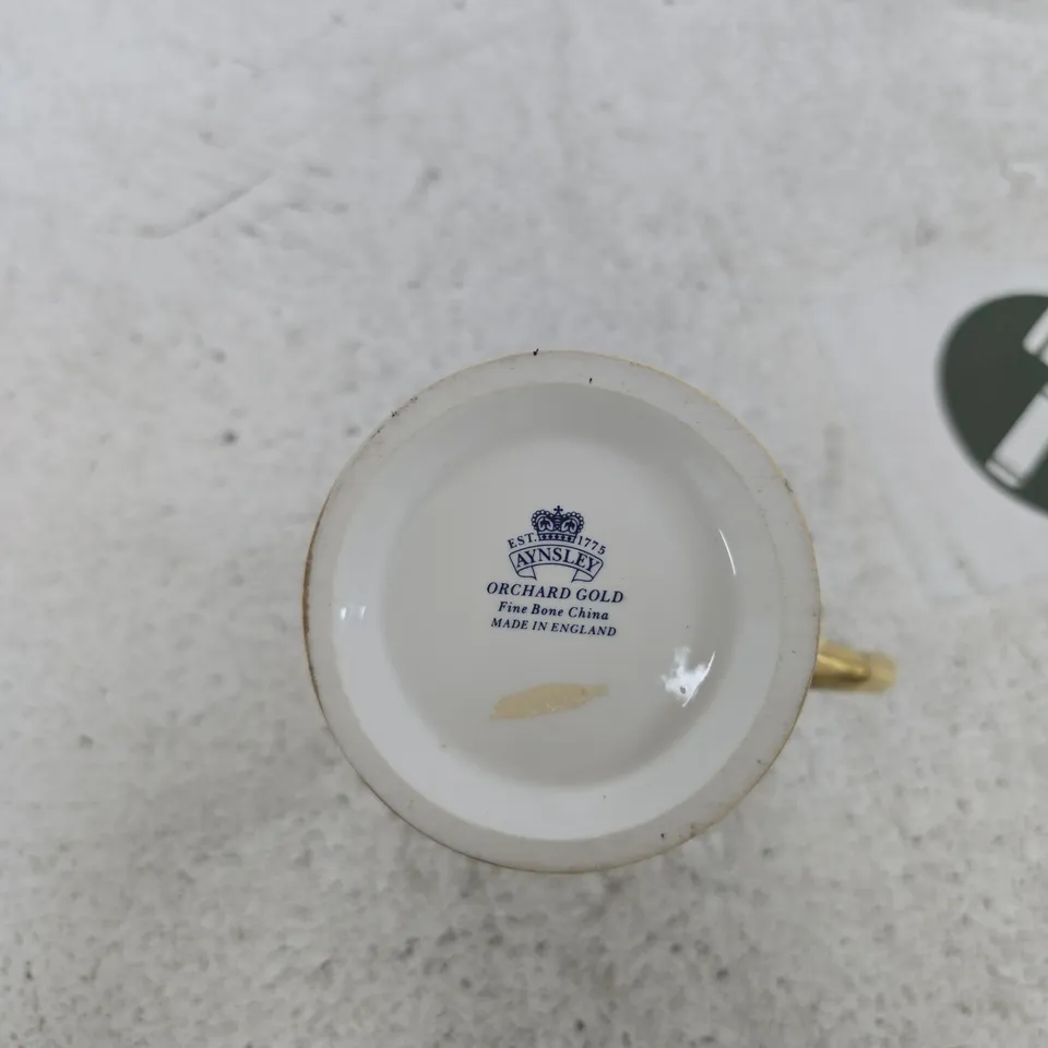 AYNSLEY ORCHARD GOLD FINE BONE CHINA CREAMER – MADE IN ENGLAND