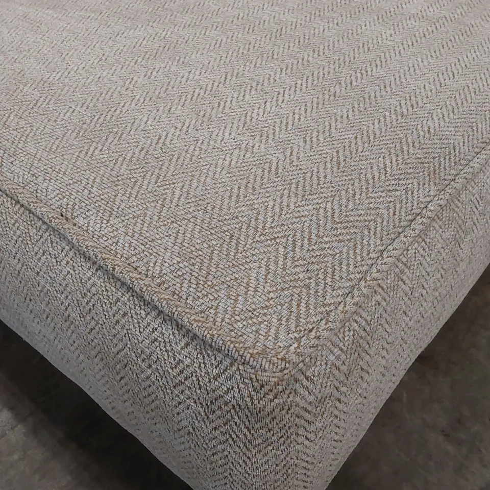 DESIGNER FABRIC UPHOLSTERED FOOTSTOOL 