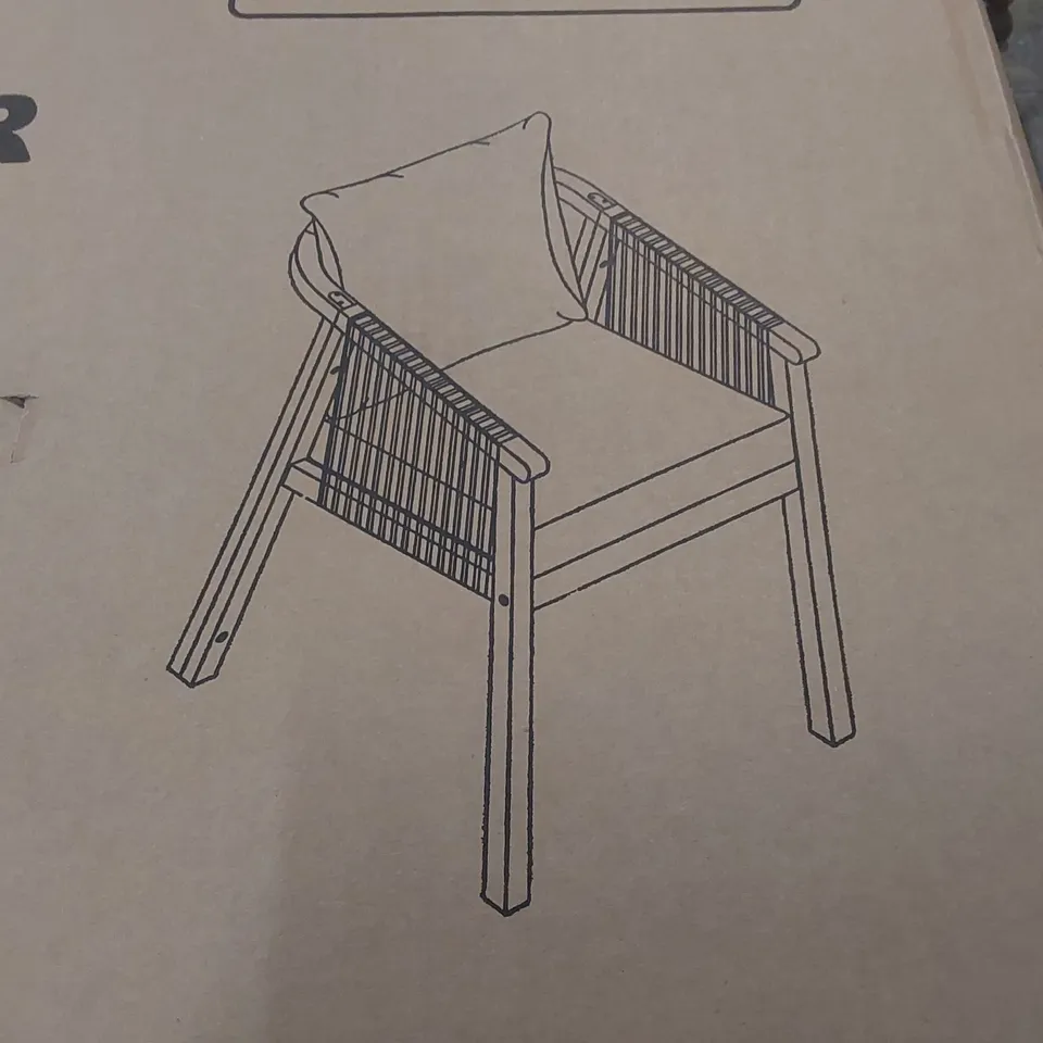 BOXEX SET OF 2 ROMA DINING CHAIRS (1 BOX)