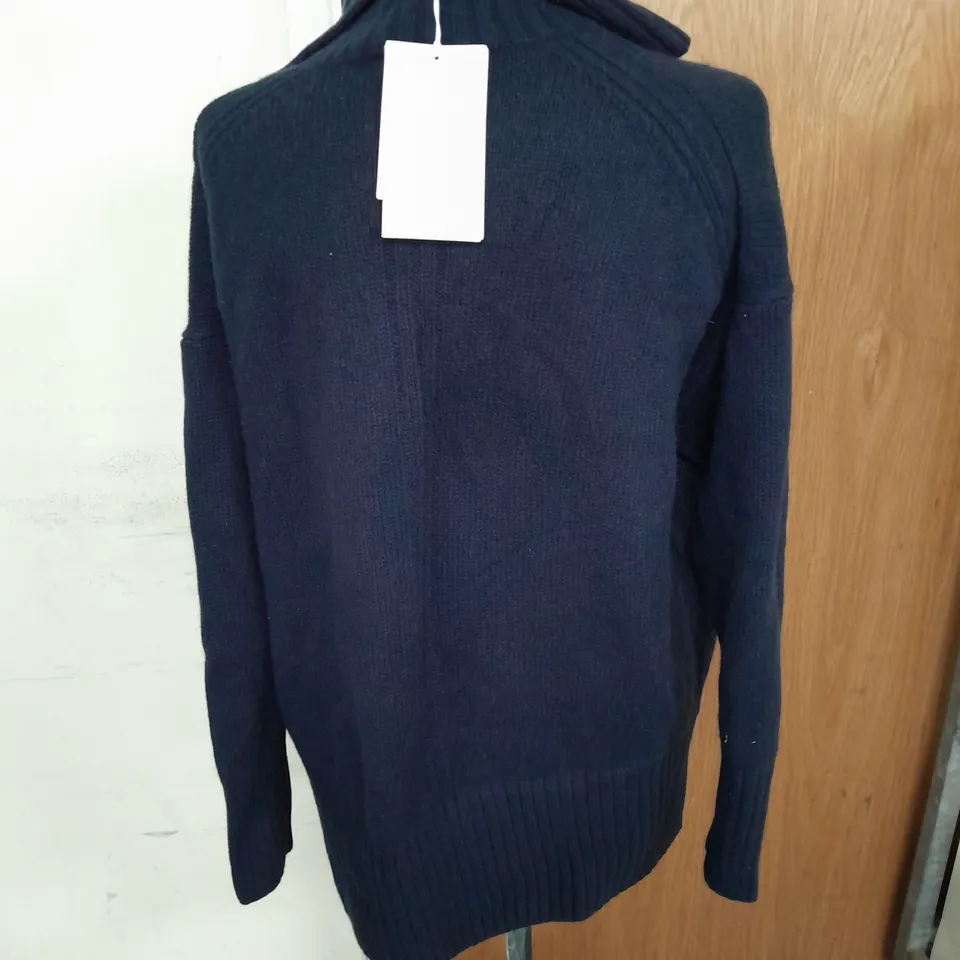 COS RECYCLED CASHMERE JUMPER IN NAVY SIZE S RRP £225
