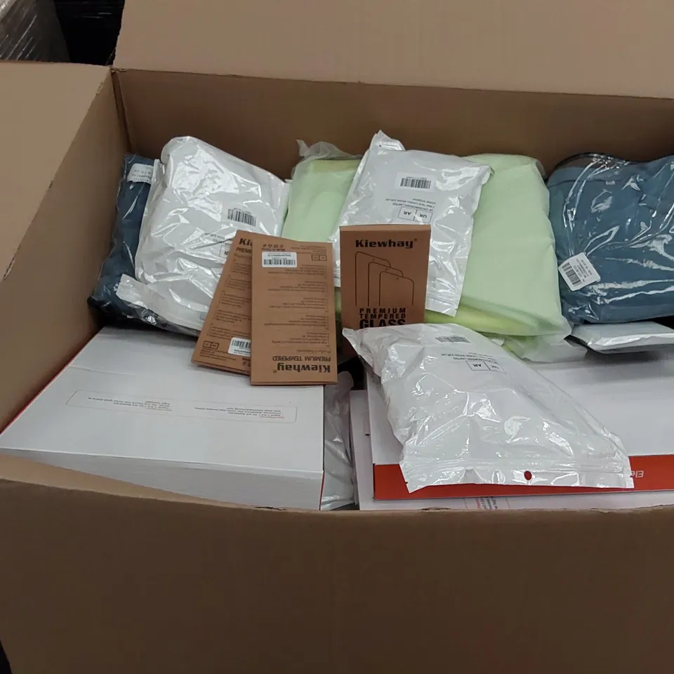 PALLET OF ASSORTED ITEMS INCLUDING: ELECTRIC FLY SWATTER, JEWELLERY BOX, PHONE SCREEN PROTECTOR, PHONE CASE, RUNNING SOCKS, PET POOL, COSTUME WINGS