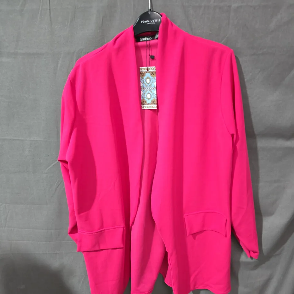 BOX OF APPROXIMATELY 25 CLOTHING ITEMS INCLUDING: ASOS BAG, GREEN PANTS AND BOOHOO TOP