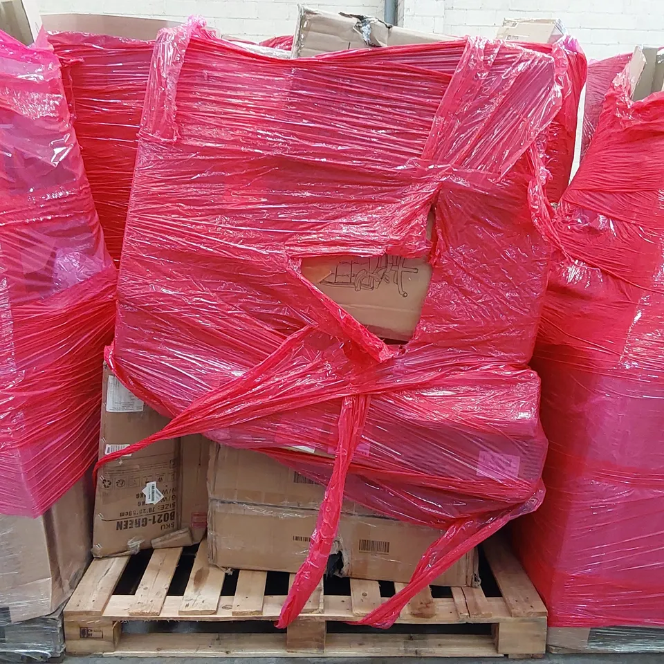 PALLET OF ASSORTED CONSUMER PRODUCTS INCLUDING BOXED OFFICE CHAIRS