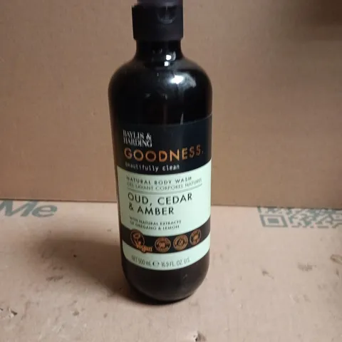 BAYLIS & HARDING GOODNESS OUD, CEDAR & AMBER NATURAL BODY WASH – 500ML