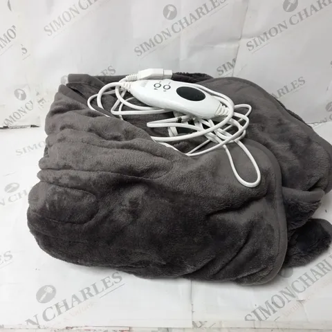 COZEE HOME HEATED BLANKET IN CHARCOAL