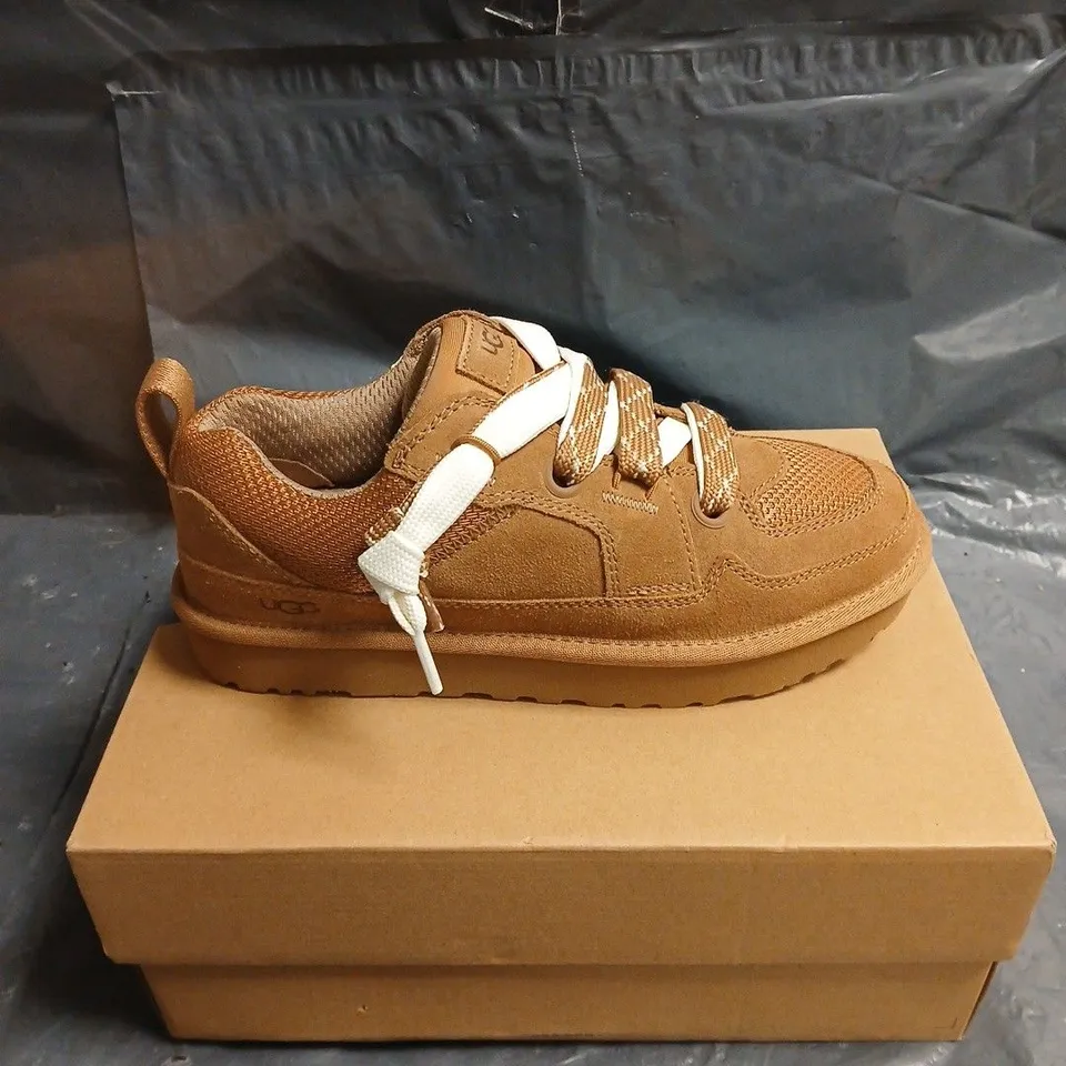 UGG BROWN SUEDE TRAINERS – CASUAL LOW-TOP UK 6