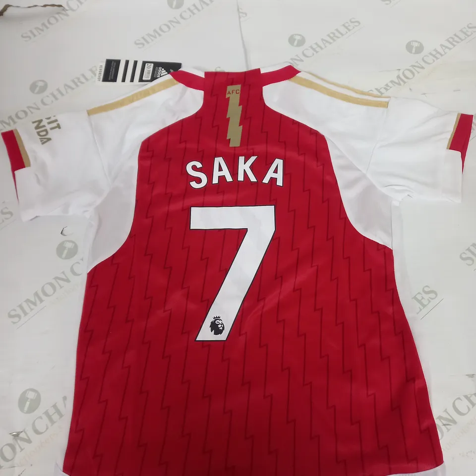 ARSENAL FC HOME KIT WITH SAKA 7 SIZE 20