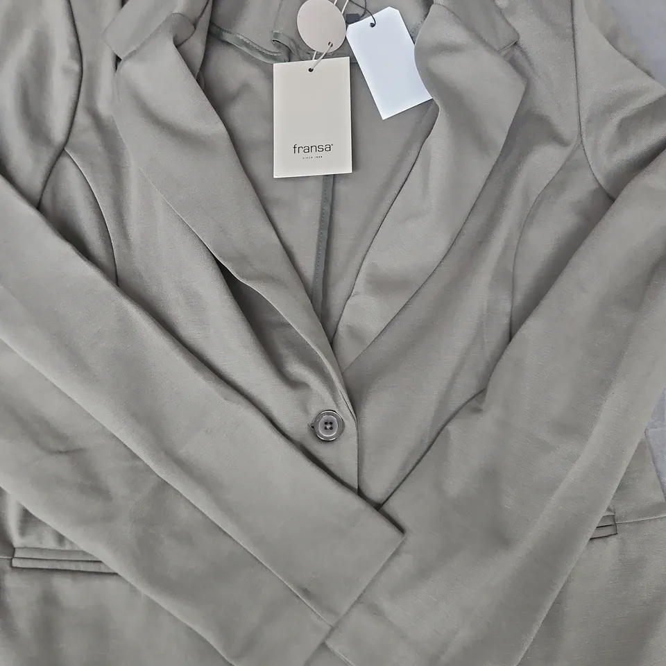 FRANSA ZABLAZER JACKET IN KHAKI SIZE XL (UK 14)