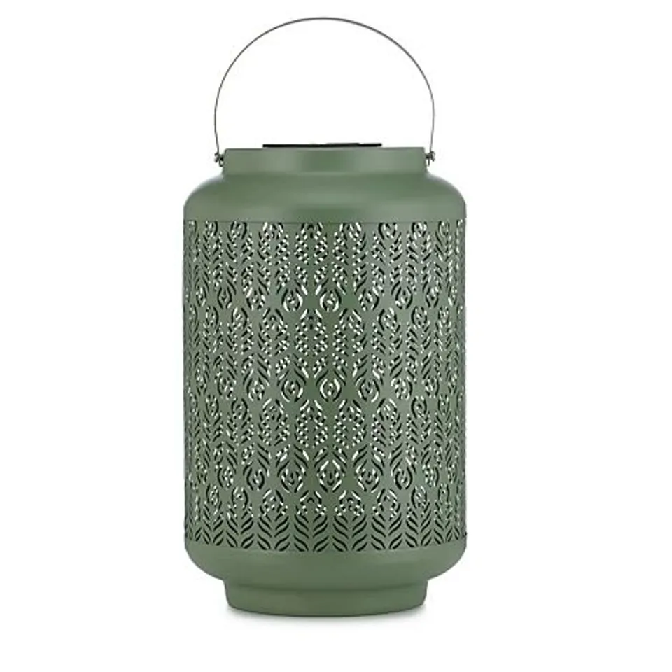 GARDEN REFLECTIONS FRETWORK LARGE SOLAR LANTERN