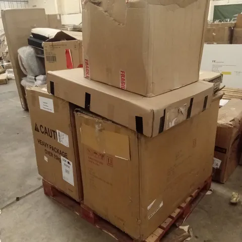 PALLET OF ASSORTED INCOMPLETE FURNITURE PARTS AND PIECES